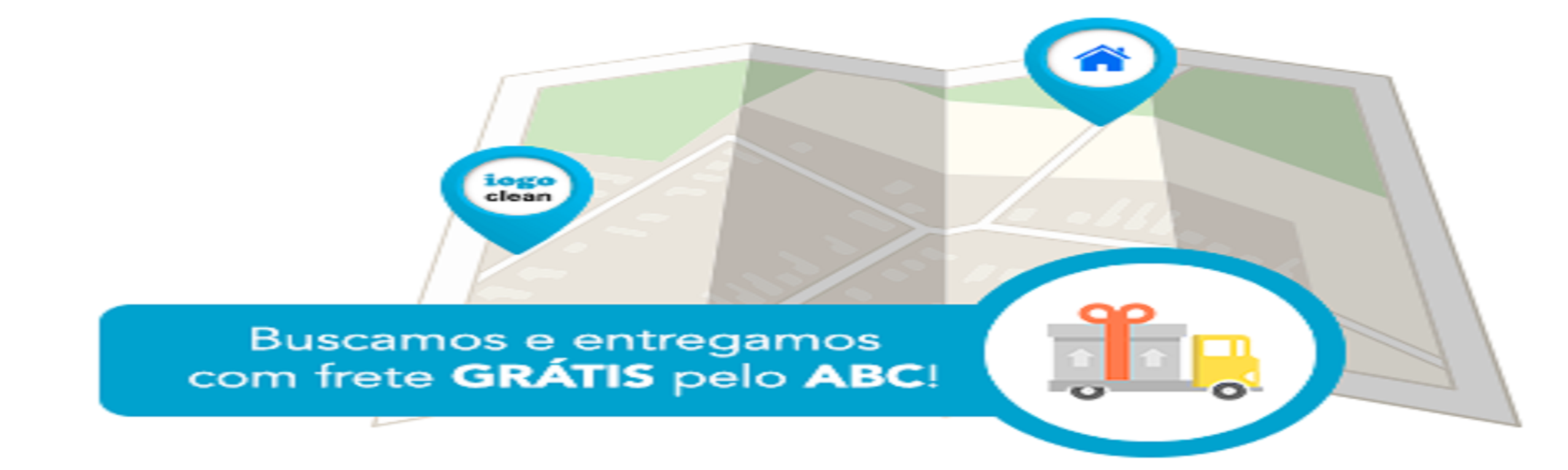 Iogo Clean Retiramos, Lavamos e Devolvemos gratuitamente seu tapete